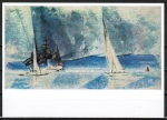 Ansichtskarte von Lyonel Feininger (1871-1956) - "Blaue Küste"
