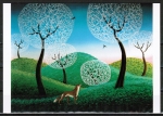 Ansichtskarte von I. Invrea - "Der Fuchs im Obstgarten"