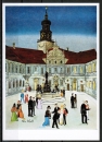 Ansichtskarte von Petra Moll (1921-1989) - "Brunnenhof und Cuvilliestheater, München"