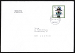 Bund 1486 als portoger. EF mit 70 Pf Weihnachten 1990 auf B-Brief vom ZAG Büsingen von 1993-1995 in die Schweiz, 14x20 cm
