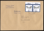 Bund 1604 als portoger. MeF mit 2x 80 Pf Jugend 1992 auf Auslands-Drucksache 50-100g von 1992 nach Polen, AnkStpl., 14x20 cm