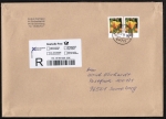 Bund 2568 als portoger. MeF mit 2x 200 Cent Blumen / Goldmohn aus Rolle auf schwerem C5 Inlands-Einwurf-Einschreibe-Brief über 2 cm Dicke, 2013