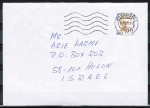 Bund 1432 als portoger. EF mit 140 Pf Frauen auf Auslands-Brief bis 20g von 1989-1993 nach Israel