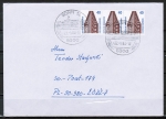 Bund 1379 als portoger. EF mit 3x 40 Pf SWK aus Bogen auf Ausl.-Brief bis 20g von 1988-1989 nach Polen, AnkStpl.