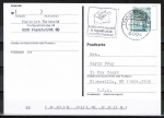 Bund 1342 als portoger. EF mit 80 Pf SWK aus Rolle auf Auslands-Postkarte von 1989-1993 in die USA, codiert