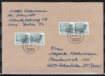 Bund 1342 als portoger. MeF mit 2x 80 Pf SWK C/D-Paare auf Inlands-Brief 100-250g von 1990, B6-Format