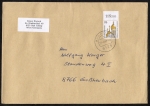 Bund 1535 als portoger. EF mit 170 Pf SWK aus Bogen mit Oberrand auf Inlands-Brief 20-50g von 1991-1993, 14x20 cm