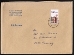 Bund 1348 als portoger. EF mit 300 Pf SWK aus Bogen mit Oberrand auf Inlands-Pckchen von 1988/1989, 14x20 cm