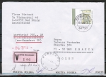 Bund 1691 als portoger. EF mit 700 Pf SWK aus Bogen mit Seitenrand auf Wertbrief n. Polen, amtlich geöffnet, im Ersatz-Umschlag weitergeschickt !!!