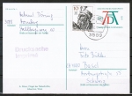Bund Sonder-Ganzsachen-Postkarte Albrecht Drer - PSo 3 - mit Drer-Marke von Berlin als Drucksache im Oktober 1971 in die Schweiz