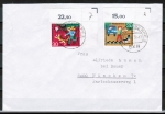 Bund 711 als portoger. MiF mit 20 + 30 Pf Jugend 1972 auf Inlands-Brief 20-50g vom April 1972, Umschlag oben ca. 8 mm beschnitten