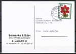 Bund 824 als portoger. EF mit 40 Pf Weihnachten 1974 auf Inlands-Postkarte von 1974-1978