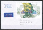 Bund 1918/1919 als portoger. Block-EF mit 100 + 200 Pf Wald-Block auf �bersee-Luftpost-Brief bis 20g von 1997/1998 nach Kanada, vs. codiert