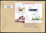 Bund 1906-1909 als portoger. Block-EF mit 400 Pf Architektur-Block auf schwerem C5-Inlands-Brief �ber 2 cm Dicke vom M�rz-August 1997
