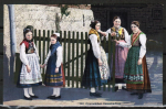 Ansichtskarte Odenwlder Volkstrachten, gelaufen 1913