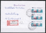 Bund 976 als portoger. MeF mit 3x 70 Pf Interparlam. Konferenz auf Inlands-Einschreibe-Brief bis 20g von 1979-1982
