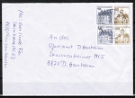 Bund 913+914 u.g. als portoger. Zdr.-MeF 2x mit 10+30 Pf B+S als Zdr. unten geschnitten aus MH im Buchdruck auf Inlands-Brief bis 20g von 1986