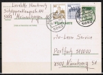 Bund 914+913 o.g. als portoger. Zdr.-MiF mit 30+10 Pf B+S oben geschnitten aus MH im Bdr. als Zusatz auf 20 Pf GA-Pk als Postkarte von 1984