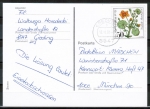 Bund 1109 als portoger. EF mit 50 Pf Wohlfahrt 1981 auf Inlands-Postkarte von 1981-1982