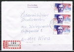 Bund 895 als portoger. MeF mit 3x 70 Pf Carl Schurz auf Auslands-Einschreibe-Brief bis 20g von 1977 nach Österreich, leichter Mittelbug