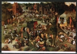 10 gleiche Ansichtskarten von Pieter Brueghel (ca. 1530-1569) - "Flämische Kirmes"