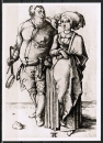 Ansichtskarte von Albrecht Drer (1471-1528) - "Der Koch und seine Frau" (1496)