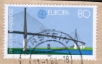 Bund 1322 - 80 Pf Europa 1987 - Marke mit kleinem Druckblasen-Kringel !!!!! portoger. auf Inlands-Brief bis 20g von 1988