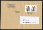 Bund 1504 als portoger. MeF mit 2x 60 Pf Jan von Werth auf Auslands-Drucksache 20-50g von 1991 nach Polen, AnkStpl., 14 x 20 cm