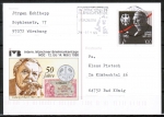 Bund 1904 als Sonder-Ganzsachen-Postkarte PSo 51 mit eingedruckter Marke 100 Pf Ludwig Erhard - 1998 portoger. als Postkarte gelaufen, codiert