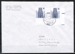 Bund 1340 als portoger. MeF mit 2x 50 Pf SWK aus Bogen auf Inlands-Brief bis 20g vom Juni 1989