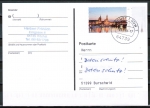 Bund 3069 als portoger. EF mit 45 Cent Dresden-Panorama / rechts weiss als Nassklebe-Marke auf Inlands-Postkarte von 2014-2019, codiert