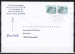 Bund 1342 als portoger. MeF mit 2x 80 Pf SWK aus Rolle auf Anschriftenprfungs-Brief von 1993-1997, codiert