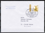 Bund 1401 als portoger. EF mit 140 Pf SWK aus Bogen mit SR auf Ausl.-Brief bis 20g von 1989-1993 n. Polen, AnkStpl. mit SST