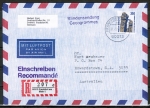 Bund 1407 als portoger. EF mit 350 Pf SWK aus Rolle auf Luftpost-Einschreib-Blindensendung von 1992-1997 n. Australien, AnkStpl.