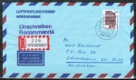 Bund 1746 als portoger. EF mit 550 Pf SWK aus Rolle auf Einschreib-Aerogramm von 1994-1997 n. Australien, AnkStpl.