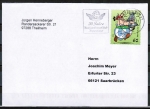 Bund 3176 Skl. (Mi. 3178) als portoger. EF mit 62 Cent "Obelix" als Skl.-Marke auf Inlands-Brief bis 20g von 2015, codiert