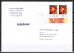 Bund 2471 als portoger. MeF mit 2x 20 Ct. Blumen / Tagetes aus Bogen auf Inlands-Infobrief bis 20g von 2005, codiert