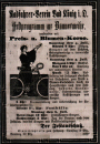 Repro-Foto einer Zeitungs-Anzeigezu einem Fest des Radfahr-Vereins Bad K�nig von 1908