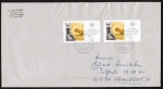 Bund 2052 als portoger. MeF mit 2x 110 Pf gelben EZM aus 50 Jahre Bundesrepublik-Block auf Inlands-Lang-Brief 20-50g von 1999