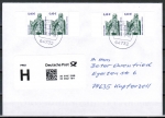 Bund 2375 als portoger. MeF mit 4x 0,40 Euro SWK aus Bogen mit Seitenrändern auf Prio-Brief bis 20g von 2017-2019, codiert