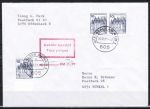 Bund 913 als portoger. MiF mit 3x 10 Pf B+S - Serie aus Bogen + 30 Pf Barfreimachung mit Taxe Percue-Stempel auf Inlands-Brief bis 20g von 1981