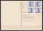 Bund 913 o.g./u.g.-Paare als portoger. MeF mit 2x 10 Pf B+S oben/unten-geschnittene Paare Buchdruck auf Inlands-Drucksache-Postkarte von 1980