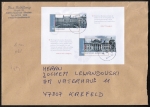 Bund 2757+2758 als portoger. Block-EF mit 145 Ct. Bundesrat/Bundestag-Block auf C5-Inlands-Brief von ?, Stempelmängel, 23 cm lang