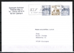 Bund 913+914+913 LS u.g. als portoger. Zdr.-EF mit 10+30+10 Pf B+S Zdr. unten geschn. aus Letterset-MH auf Infopost von 1997-2002, codiert