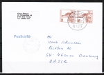Bund 1139 als portoger. MeF mit 2x 35 Pf B+S - Serie aus Rolle auf Auslands-Postkarte von 1982-1989 in die UdSSR, mit vs. AnkStpl. !