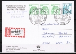 Bund 1038 als portoger. MiF mit 3x grner 50 Pf B+S - Marken vom Bogen / waagr. Paar auf 50 I Privat-GA-Pk als EPk mit SST von 1980