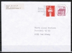 Bund 1028 als Ganzsachen-Ausschnitt aus GA-Pk mit roter 60 Pf B+S + 20 Pf Zusatz auf Inlands-Brief bis 20g von 1982-1989