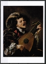 Ansichtskarte von Hendrick ter Brugghen (ca. 1588-1629) - "Ein Mann spielt Laute"