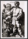 Ansichtskarte von Albrecht Dürer (1471-1528) - "Marktbauern" (1519)