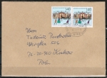 Bund 1568 als portoger. MeF mit 2x 140 Pf Wohlfahrt 1991 auf Auslands-Brief 50-100g von 1992 nach Polen, AnkStpl., B6-Format